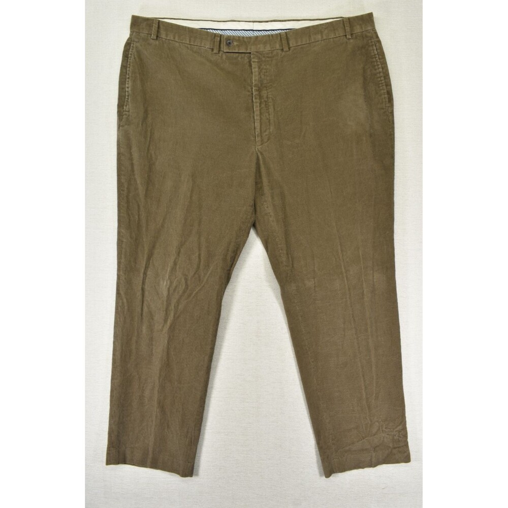 Lauren Ralph Lauren Mens 44x32 Tan Brown Corduroy Pants Straight Leg Stretch